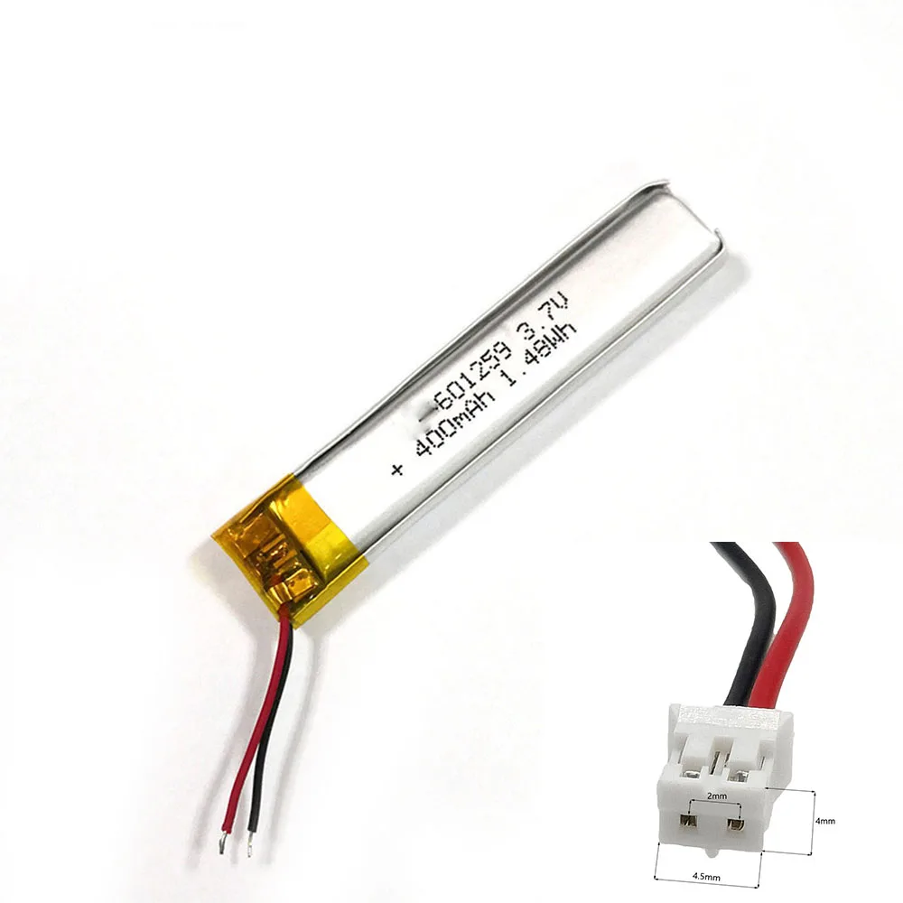 ชาร์จไฟได้ 3.7V 400Mah 601259   แบตเตอรี่ลิเธียมโพลิเมอร์ไอออนสําหรับแท็บเล็ต MP527 ของเล่นไฟฟ้ากล้อง GPS POWER BANK