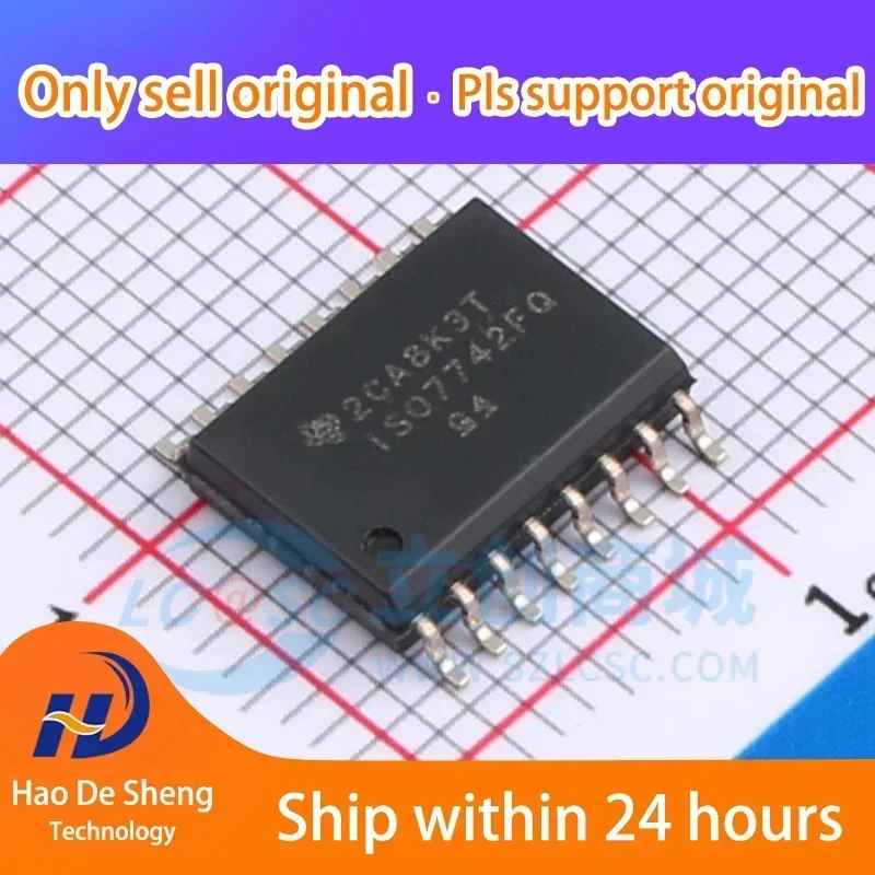 10 PZ/LOTTO ISO7742FQDWQ1 SOIC-16 Nuovo Originale In Magazzino