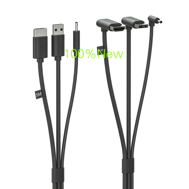 For HTC Vive 3-in-1 Accessories Replacement Cable HDMI 5M, USB, Power VR games