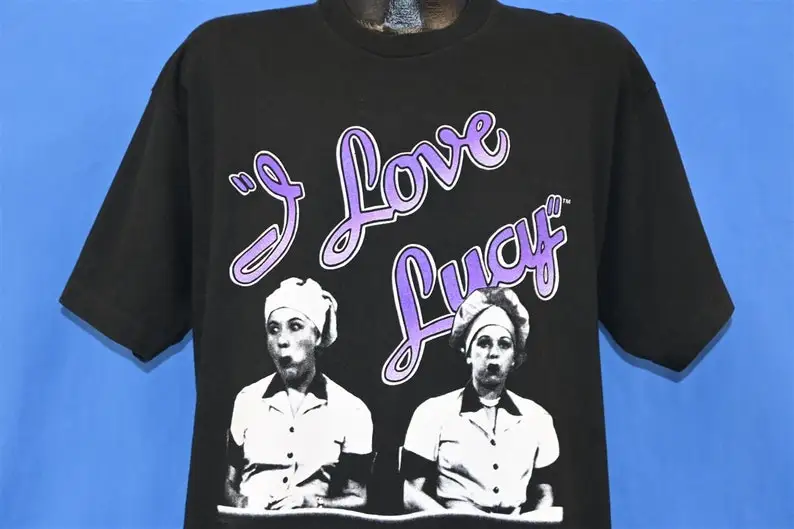 90s I Love Lucy Television Sitcom Lucille Ball Chocolate Factory t-shirt Extra Large