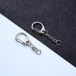 10/20/50/100pcs Keychain Rings D Snap Hook Clip Bulk with Open Jump Ring & Connector for Keychain and Sewing Making Supplies DIY
