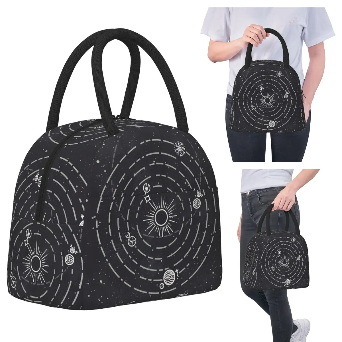 

Outer Wilds Solar System Insulated Lunch Bag for Women Office Cooler Thermal Food Box Tote Portable Lunch Boxes Container
