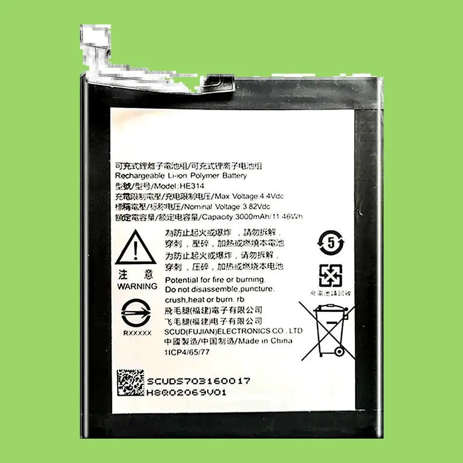 

Safe Lightweight 3000Mah Mobile Phone Battery For Sharp Aquos Z2 A1 FS8002 HE314