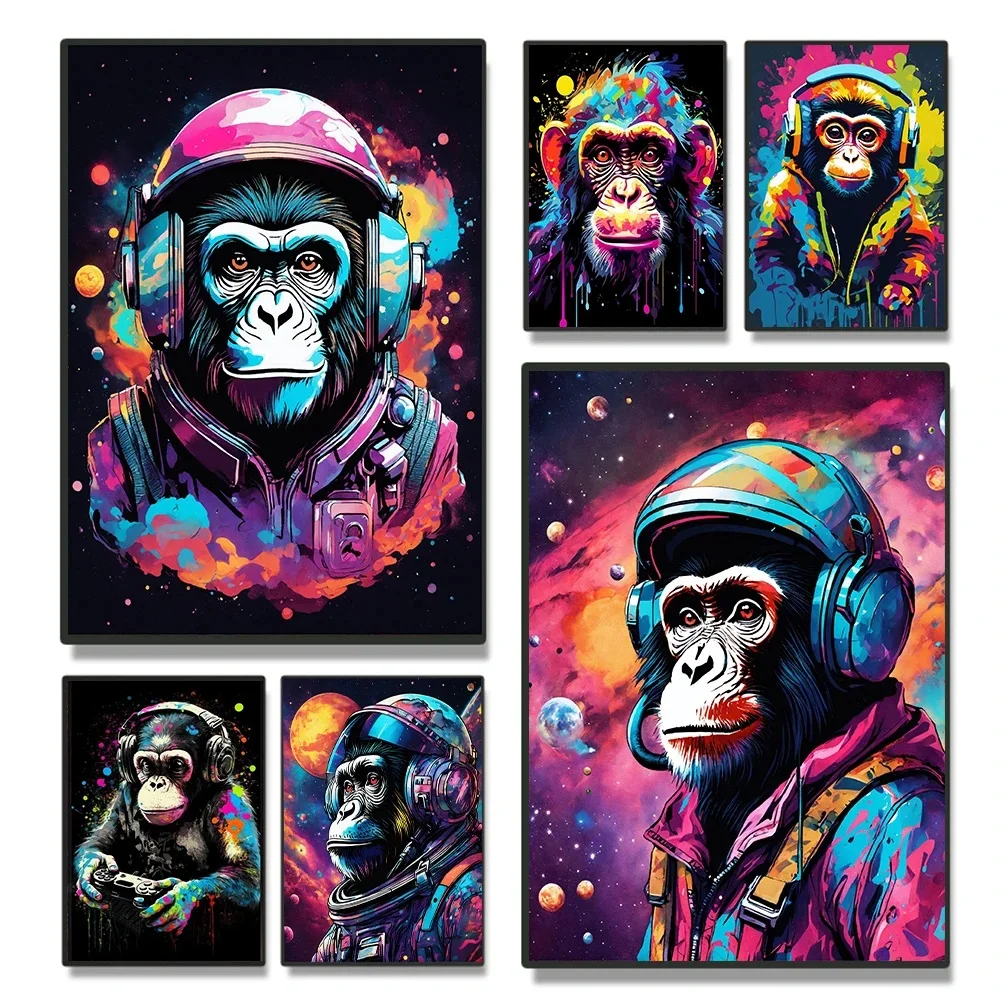 Diamond Art Painting 2024 New Earphone Graffiti Gorilla Diy 5D Full Mosaic Diamond Embroidery Cross Stitch The Best Gift A927