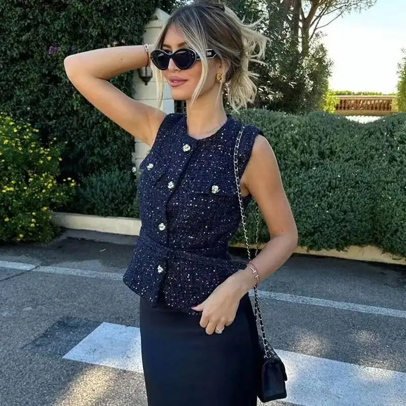 Vests Autumn 2025 New Chic Simple Slim Women's Jackets Fashion Youth Elegant Vest