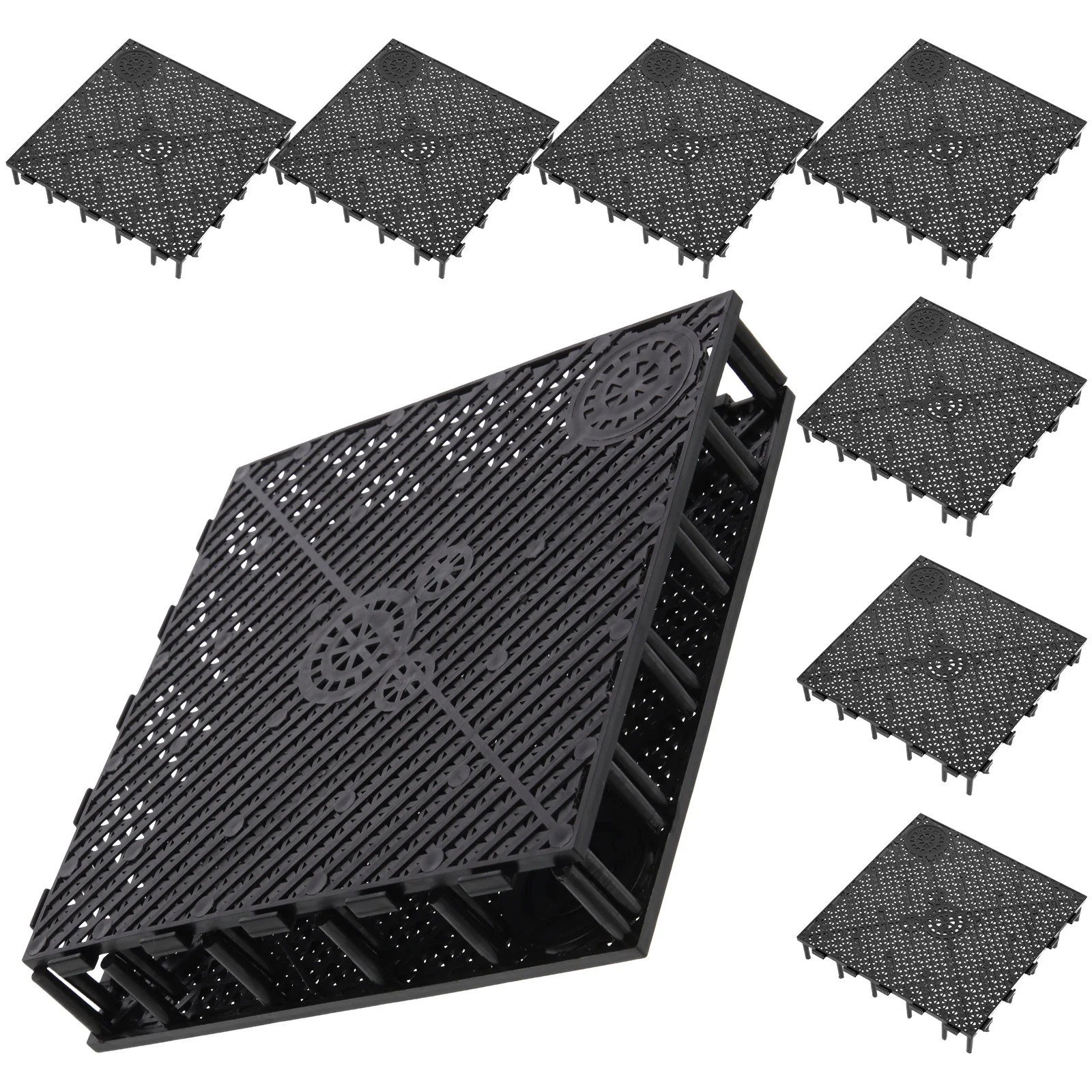 

10Pcs Aquarium Bottom Filter Plate Fish Tank Grid Base Splicing PVC Black Filter Plate Bottom Tank Filters for Aquarium