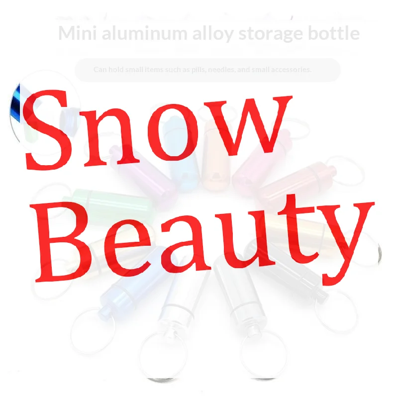 Aluminium Household Storage Sets With Telescopic Spoon Water-proof Bottle Stash Sealing Keychain Container