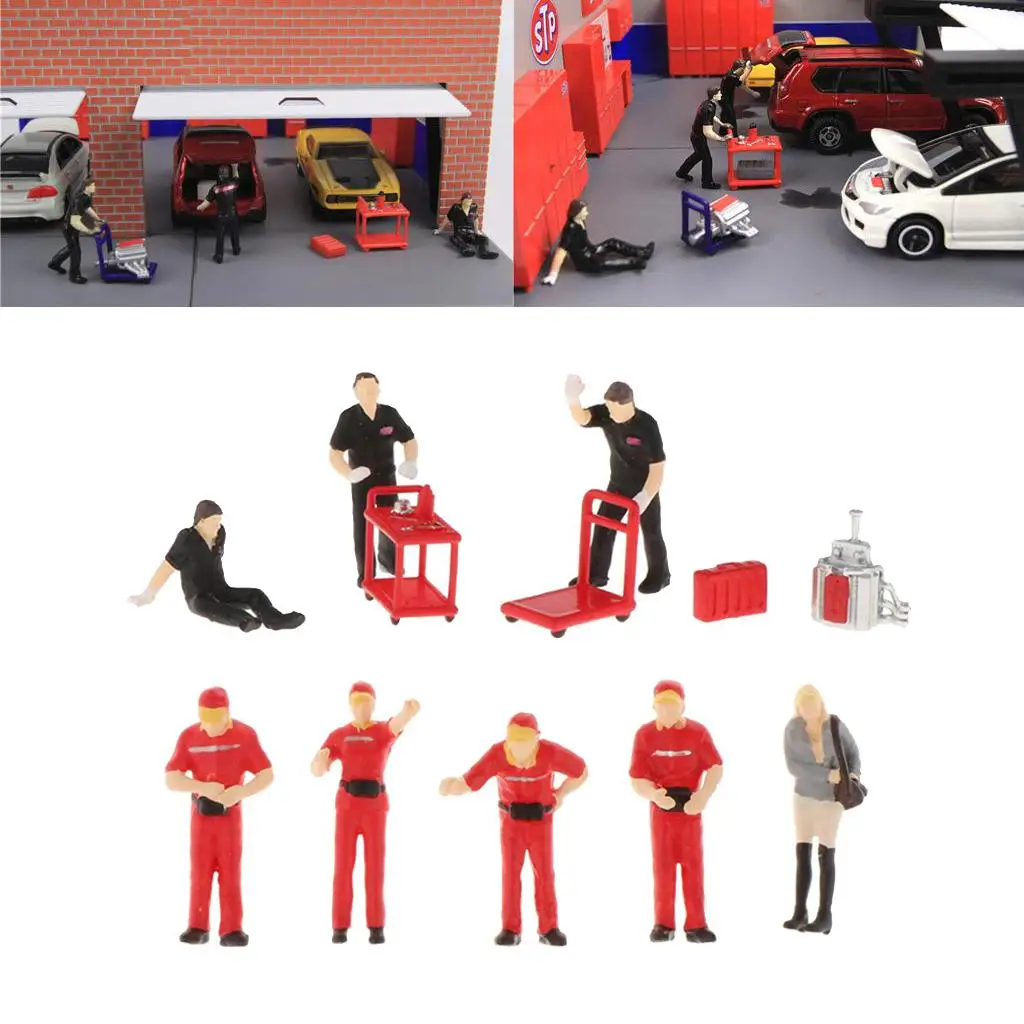 12x 1/64 Scale Model PVC People Layout Scenario Group Decor