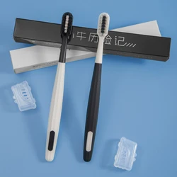 High-density brush wire toothbrush with square hole Ten thousand soft sik two color brush wirel l black and white optional
