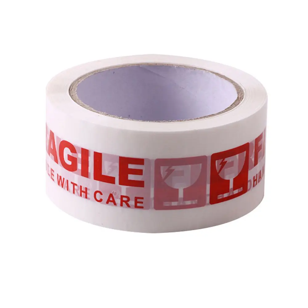 Toughness Red Express Box Fragile Warning Tape Adhesive Carton Sealing Package Tape