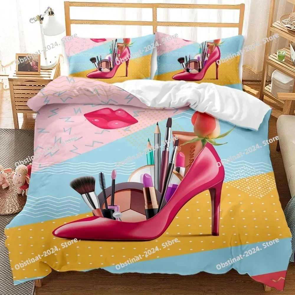 

3D Printed Fashion Cartoon Girl Scenery Bedding Set Modern Duvet Cover Double Twin Full Queen King Adult Kids Bedclothes Quilt