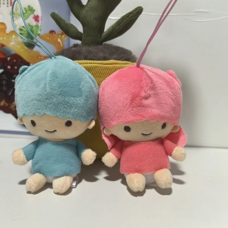 

Cartoon Sanrio Little Twin Stars Lala Kiki Soft Plush Pp Cotton Filling Doll Keychain Student Backpack Hanging Decoration Gift