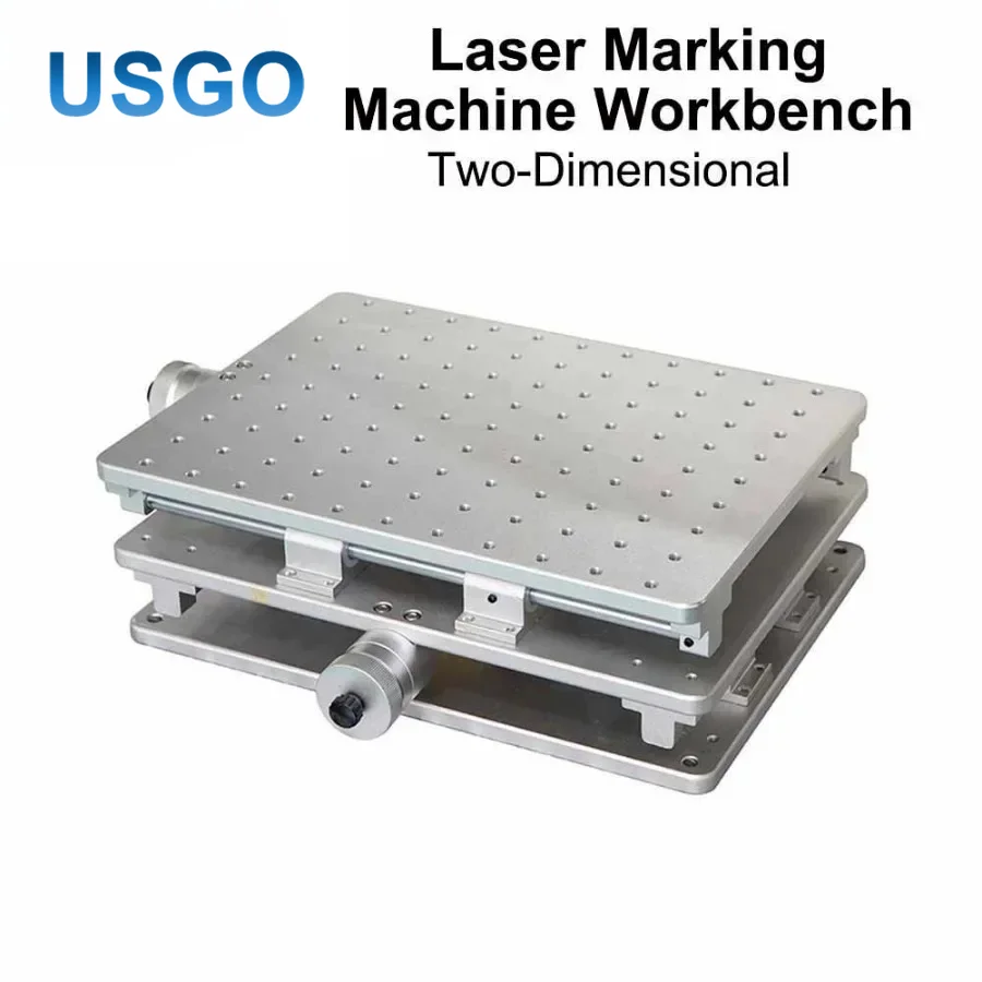 USGO Portable Fiber Laser Marking Machine Cabinet Case with XY Moving Table 2 Axis Worktable for 1064nm Laser Engraver