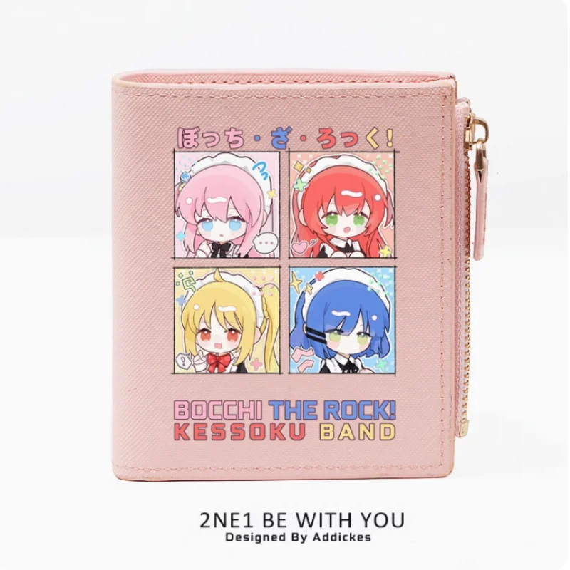 Anime BOCCHI THE ROCK! Kita Ikuyo Gotoh Hitori  Zipper Wallet Fold Bag Multi Card  Coin Pocket Holder Fashion Kids Wallets