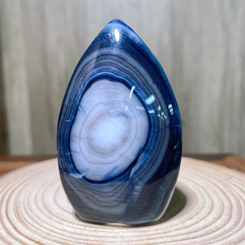 Natural Gemstone Black Agate Silk Striped Agate Free Form Shape Torch Healing Reiki Meditation Witchcraft Feng Shui Lucky Gifts