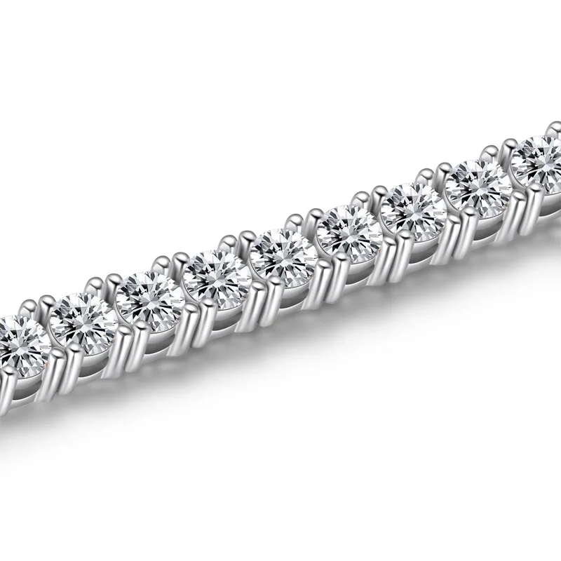 Hot Sale 925 Sterling Silver 3MM Tennis Bracelet With VVS1 Moissanite For Men and Women