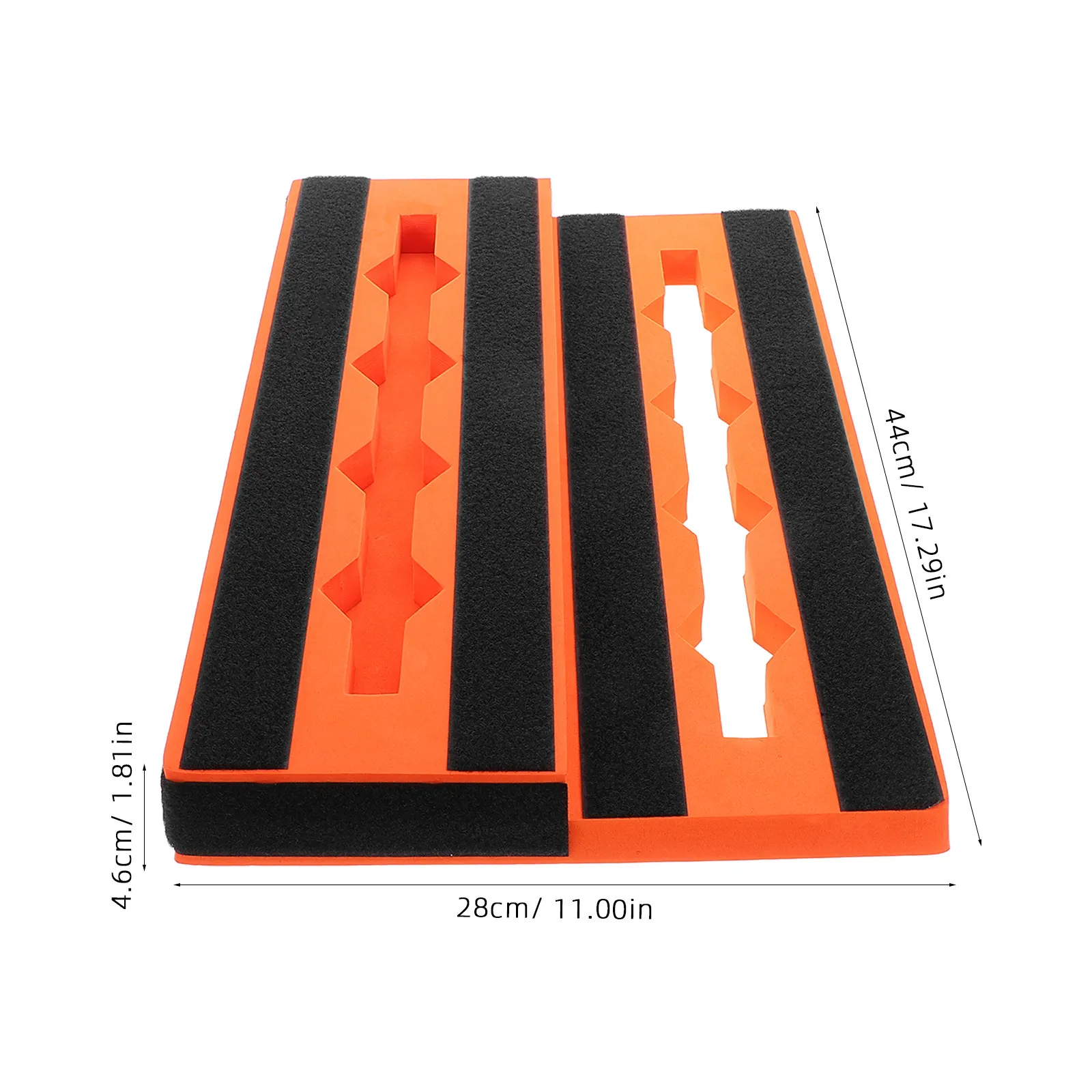 Orange Single Guitar Effect Pedal Board Eva Material Lightweight Portable Shock-Absorbing Track Design for Electric Guitar