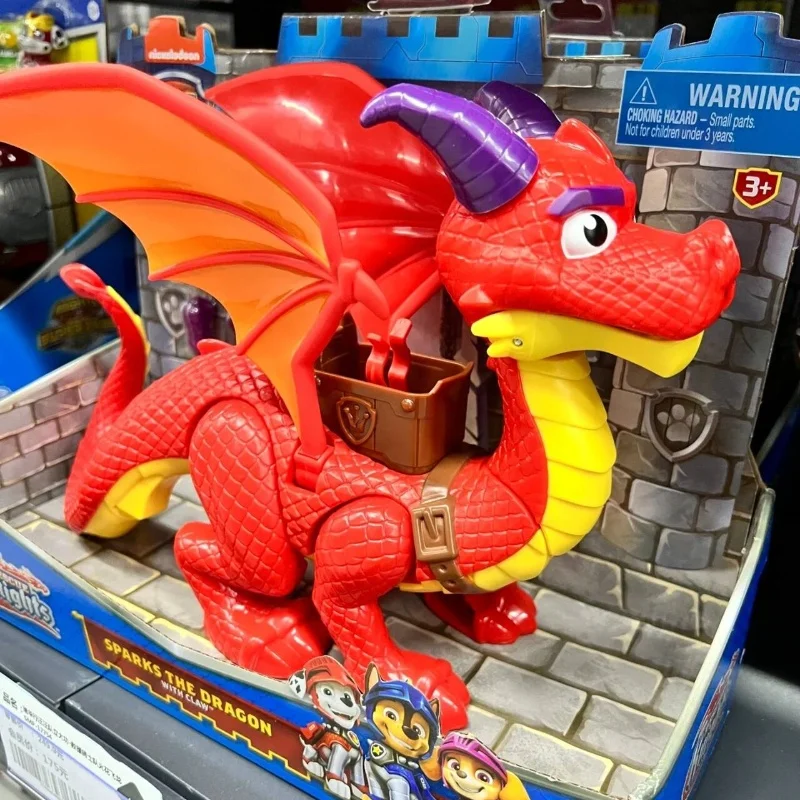 

100%Genuine Paw Patrol Action Figure Jazz Spark Dragon Transforming Dragon Knight Dog Rescue Car Toy Collect Model Kids Gifts