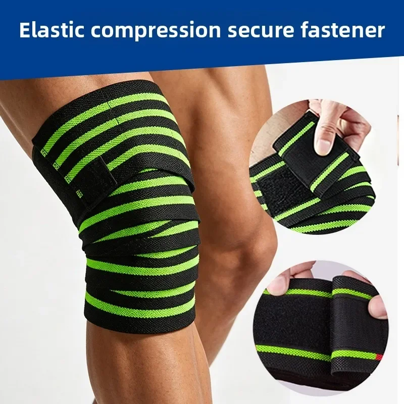 Adjustable Elastic Wrap Bandage Knee Pads for Weightlifting Fitness Breathable Joint Support Guard with Stabilization Pressure