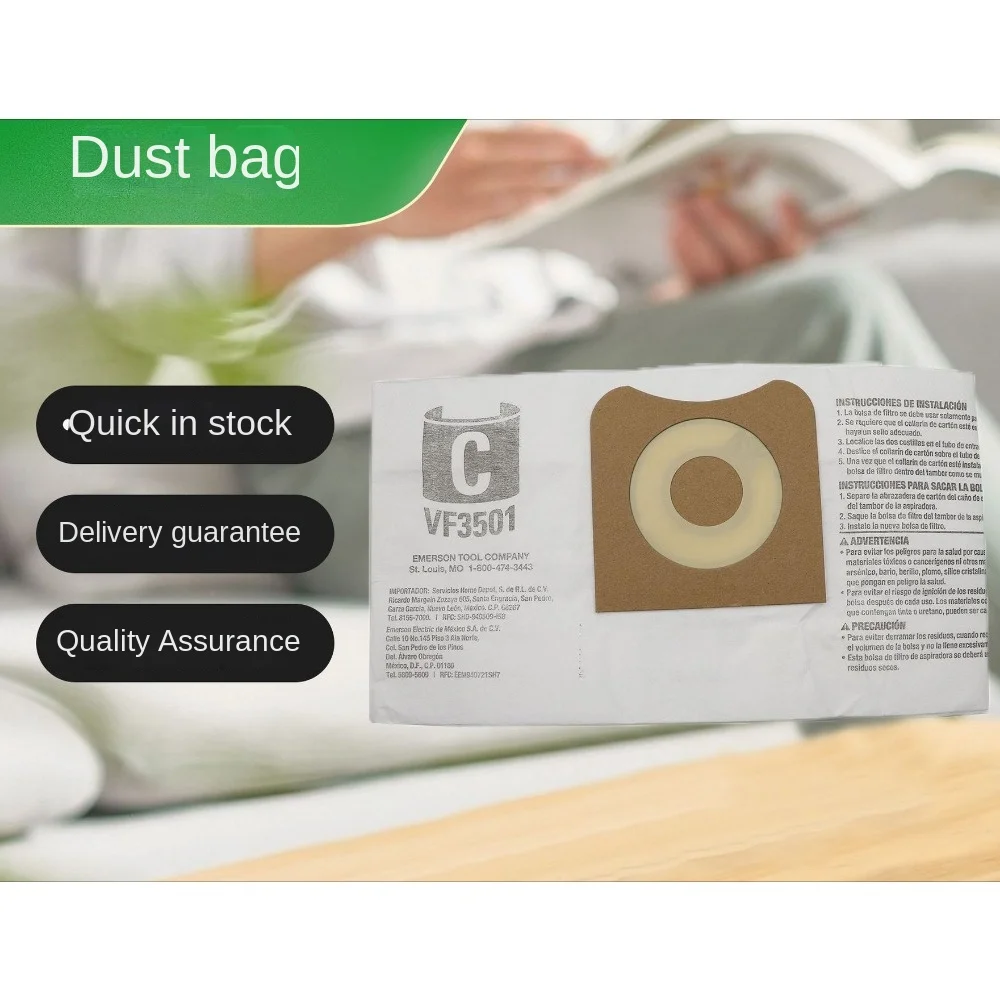 Suitable for Ridgid VF3501 Vacuum Cleaner Accessories, Paper Bag Vacuum Bag