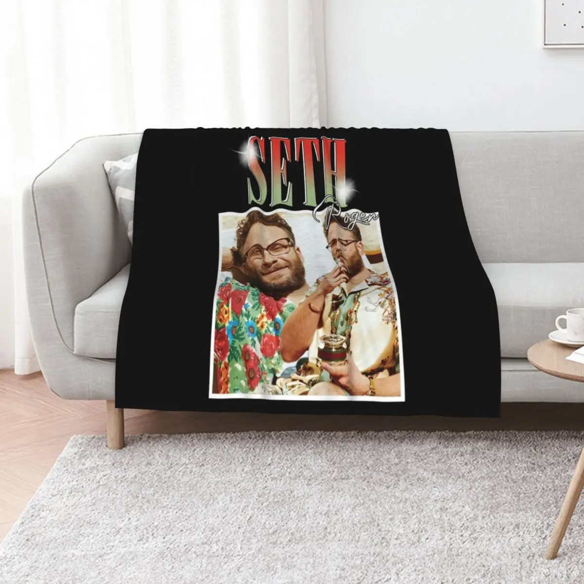 

Birthday Gift Seth Rogen Awesome for Movie Fans Throw Blanket blankets and throws Nap Giant Sofa Hairy Blankets