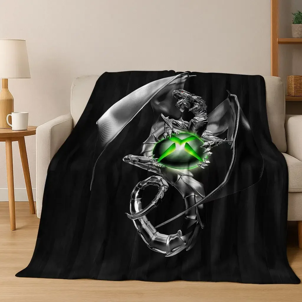 

Game Controller XBOX Art Logo Cartoon Flannel Blanket,Cozy Soft Throw Blanket for Home Bedroom Bed Sofa Picnic Cover Kid Gift