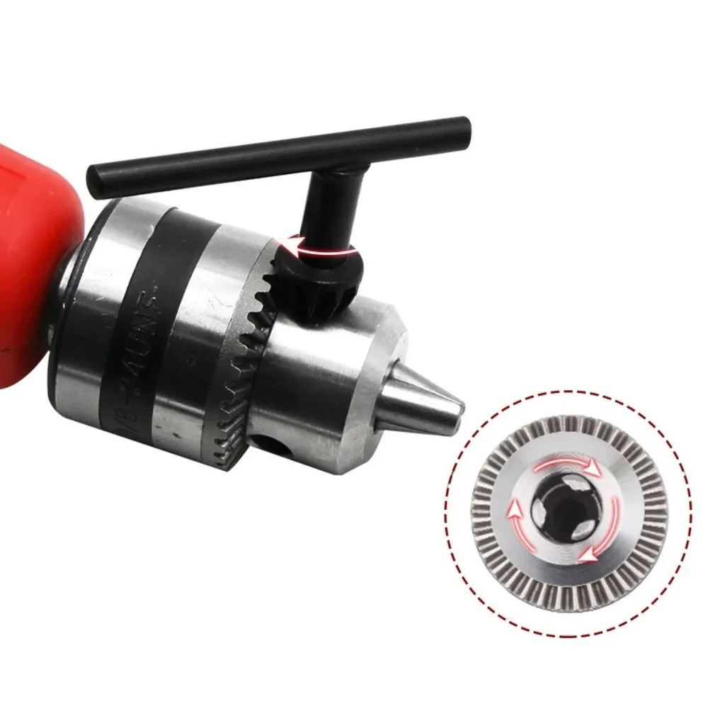 9.5mm Round Shank Right Angle Drill Attachment 1-10mm Chuck Capacity 3/8