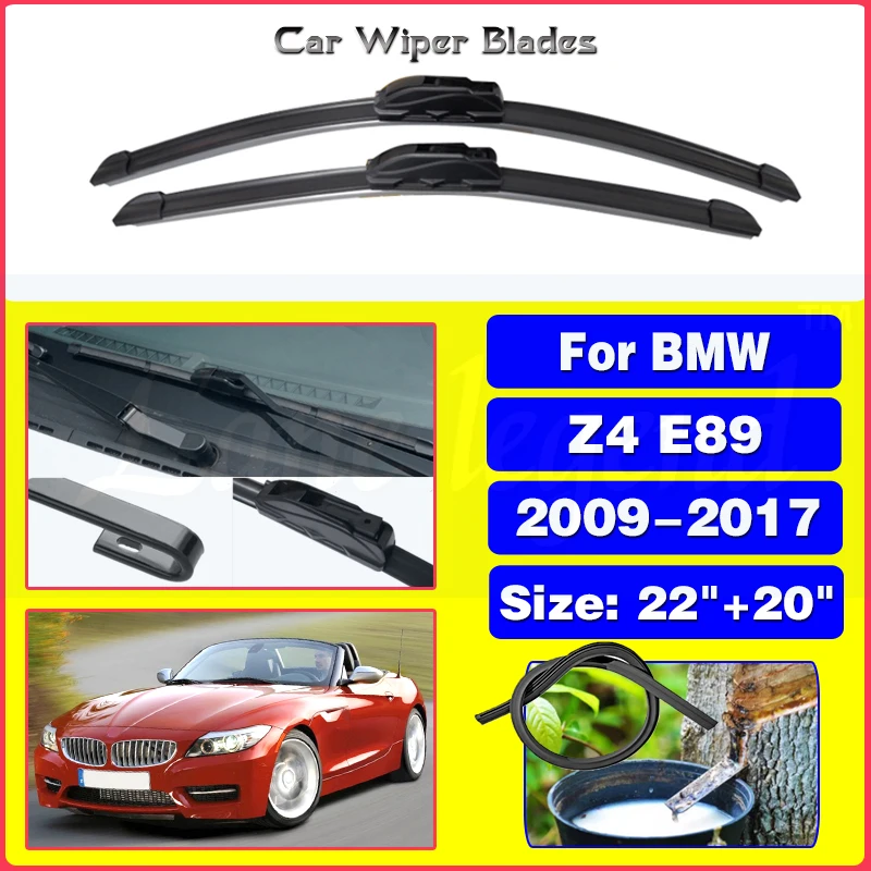 

Car Wiper Blades For BMW Z4 E89 2009-2017 2016 2015 2014 2013 Windshield Windscreen Front Window Blades 22"+20" Car Accessories