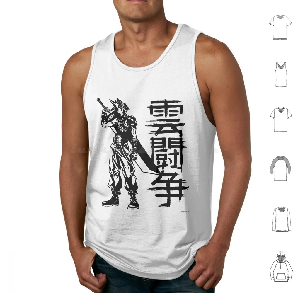 Cloud Strife Tank Tops Print Cotton Cloud Cloud Strife Strife Final Fantasy Vii 7 Sephiroth Aerith Leon Tifa Square Enix