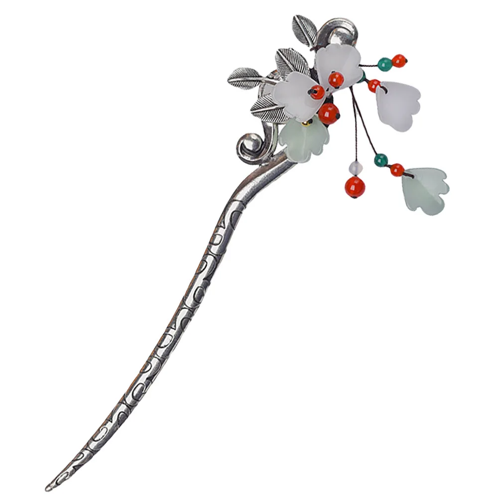 

1Pcs Retro Leaf Flower Hairpin Vintage Style Hair Clasp Woman Hair Accessories Party Performance Elegant Headdress