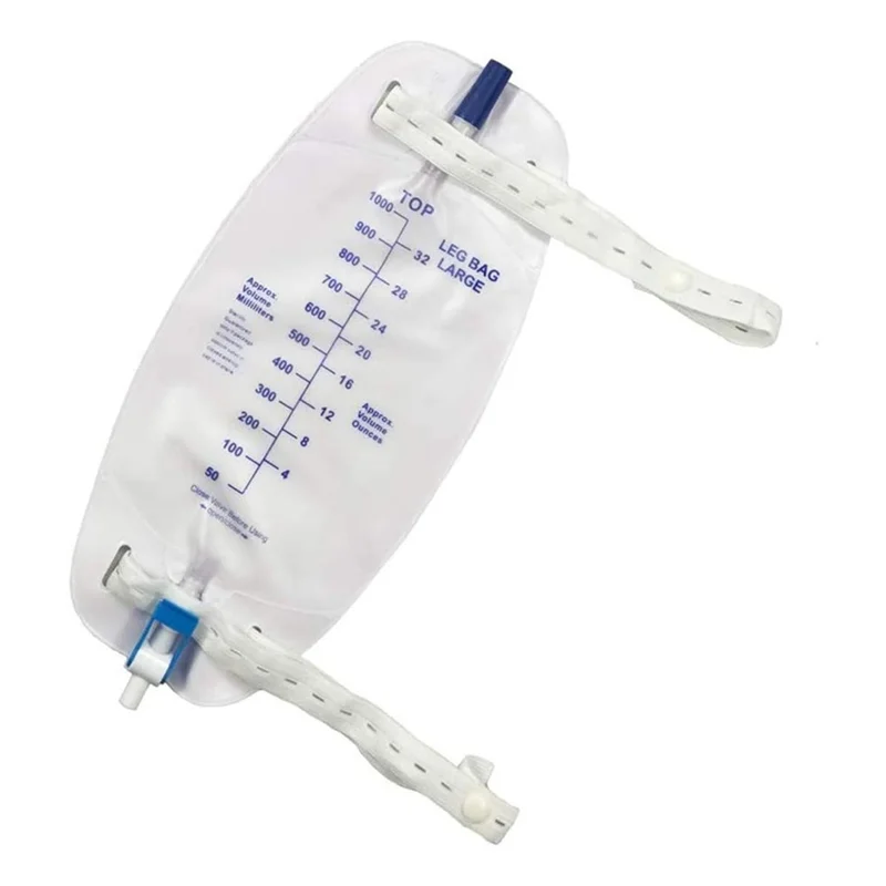 

A27F-Catheter Leg Bags 5 Pack, 1000Ml Urinary Drainage Bag With Anti-Reflux Valve For Men
