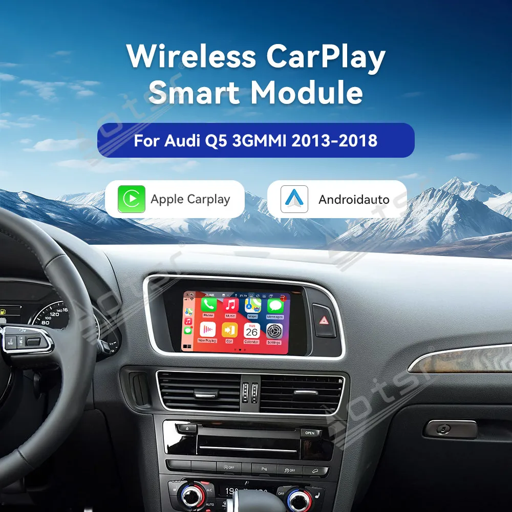 Wireless Carplay Decoder Box Android Auto Mirror Link Airplay For Audi Series Q5 3GMMI 2013-2018 General Car Accessories