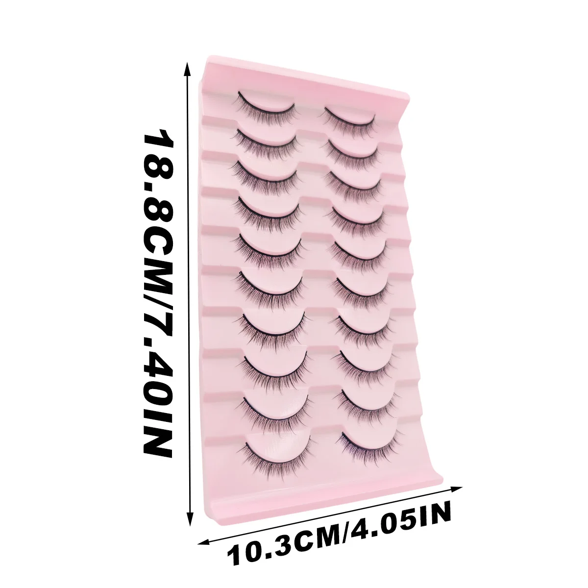 10쌍 자연스러운 풀 속눈썹 플러피 슬림 일상용 만화 속눈썹 여행 필수품 E-래쉬즈 인조 속눈썹