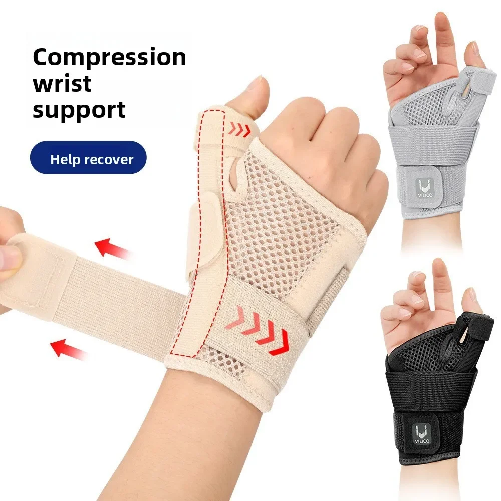 Finger Thumb Support Splint Breathable Tendon Sheath Protector Compression Wrist Brace for Joint Sprain Sports Injury