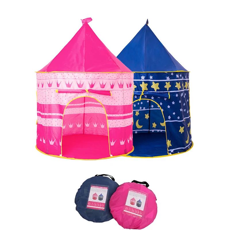 خيمة أطفال لعب منزل الخيام المحمولة القلعة الاطفال الوردي الأزرق اللعب منزل التخييم في الهواء الطلق اللعب هدايا عيد الميلاد عيد الميلاد