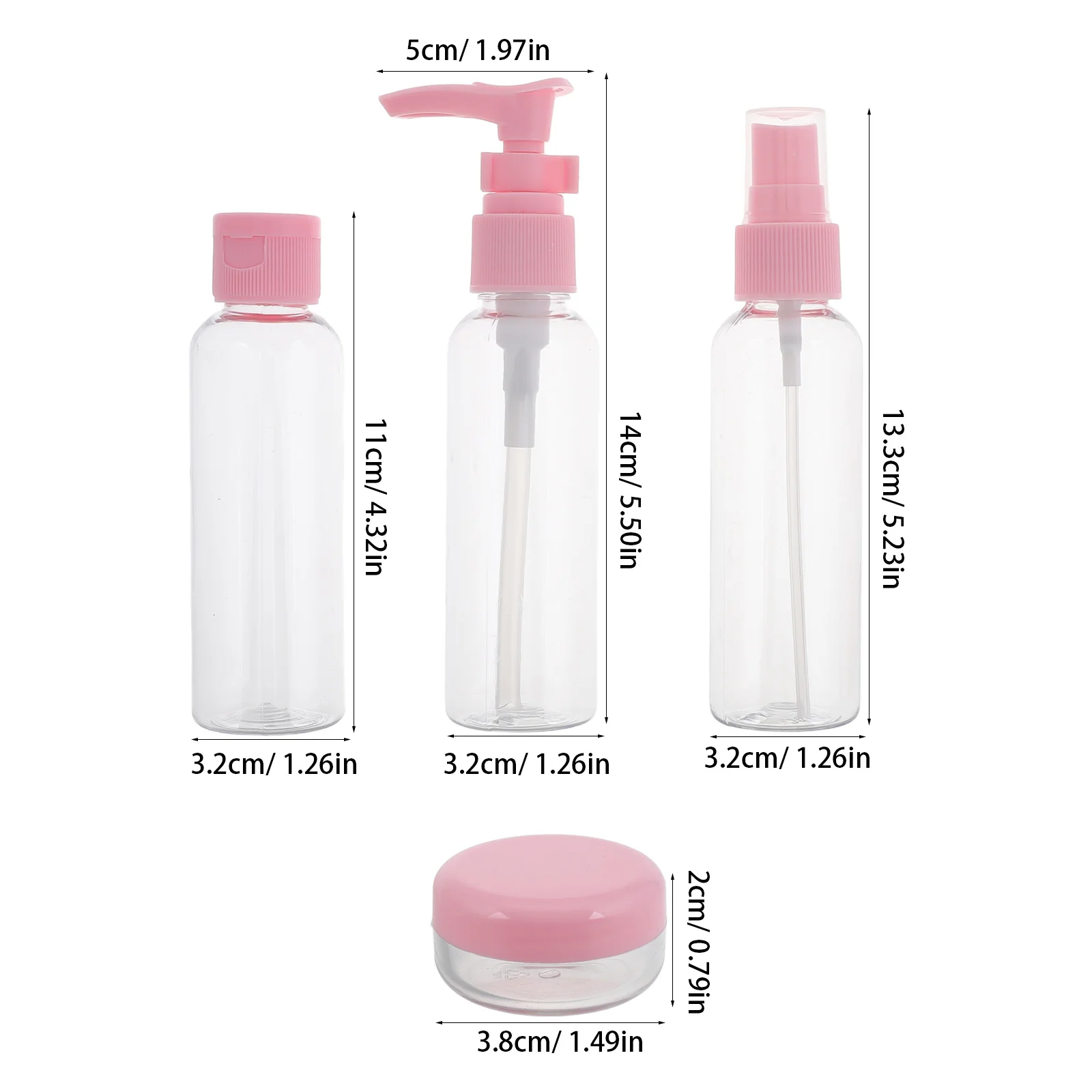 1Set Travel Bottles Mini Spray Bottles Refillable Portable Perfume Atomizer Containers for Skincare Makeup Hair Mist