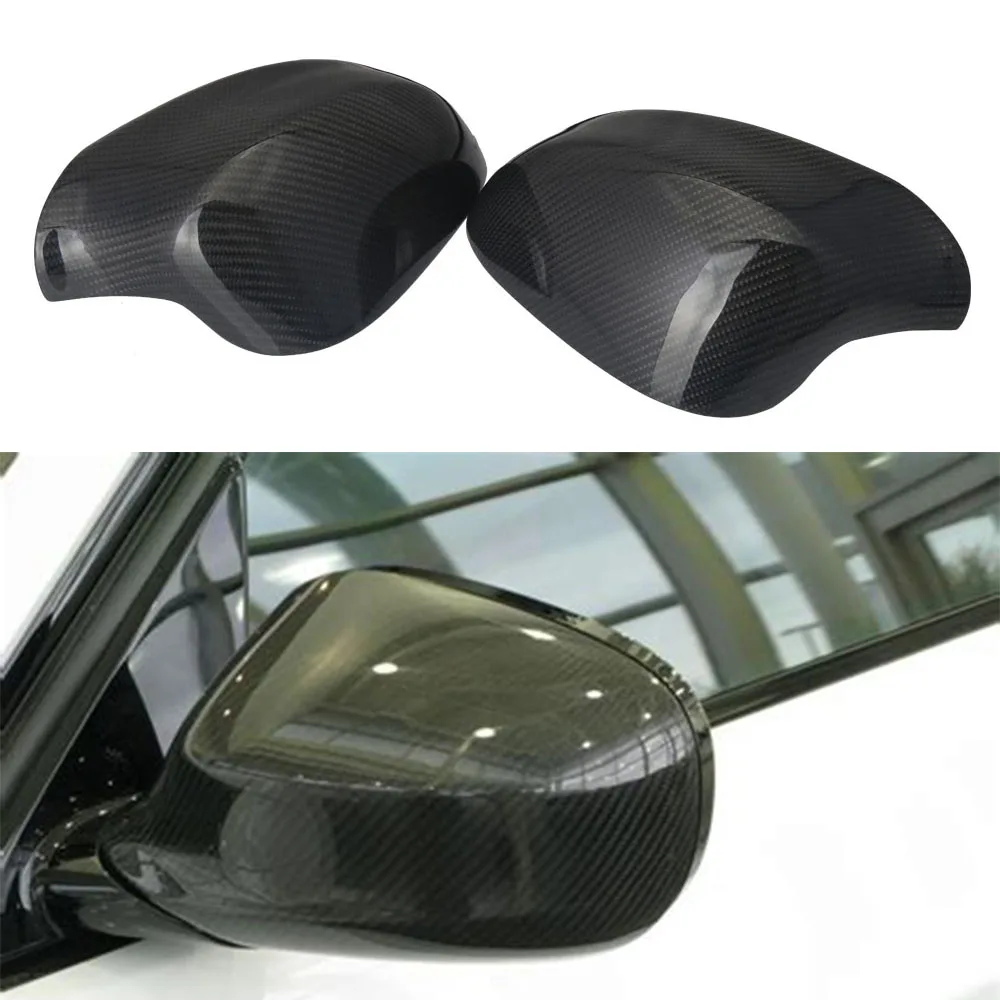 For E90 E91 2009-2013 3 Series Real Carbon Fiber Replacement Car Mirror Cap Rear view Side Mirror Covers Case