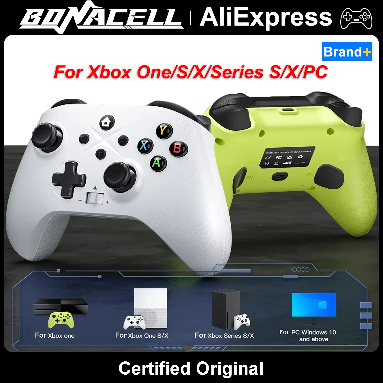 

Wireless Controller For Xbox One S/X/Series S/X/PC Game Console Joystick Dual Vibration Hall Effect 6Axis GyroTurbo Func Gamepad