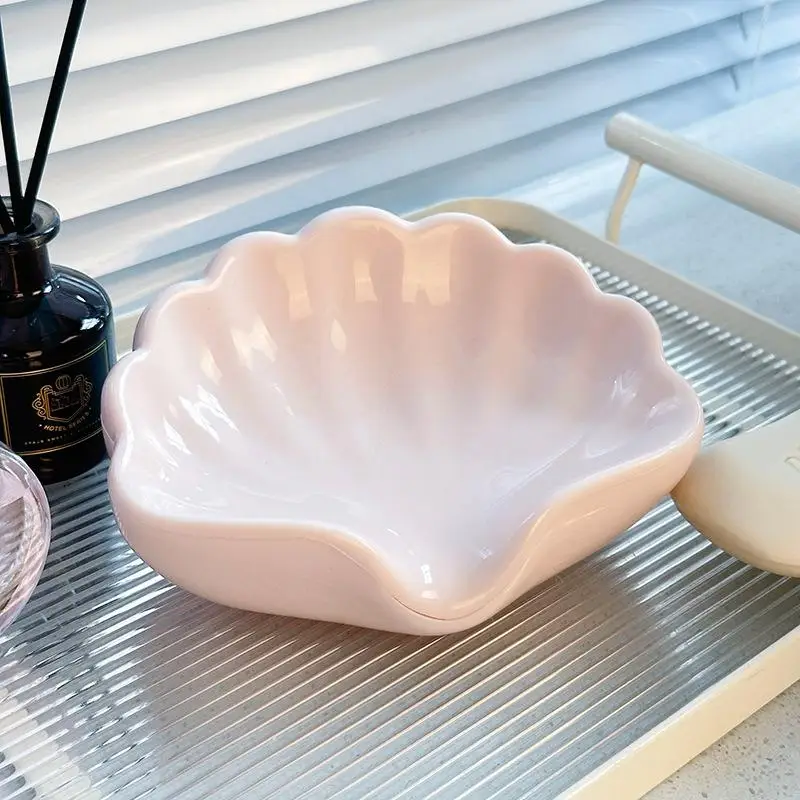 1PC Shell Shape Drain Soap Dish Holder