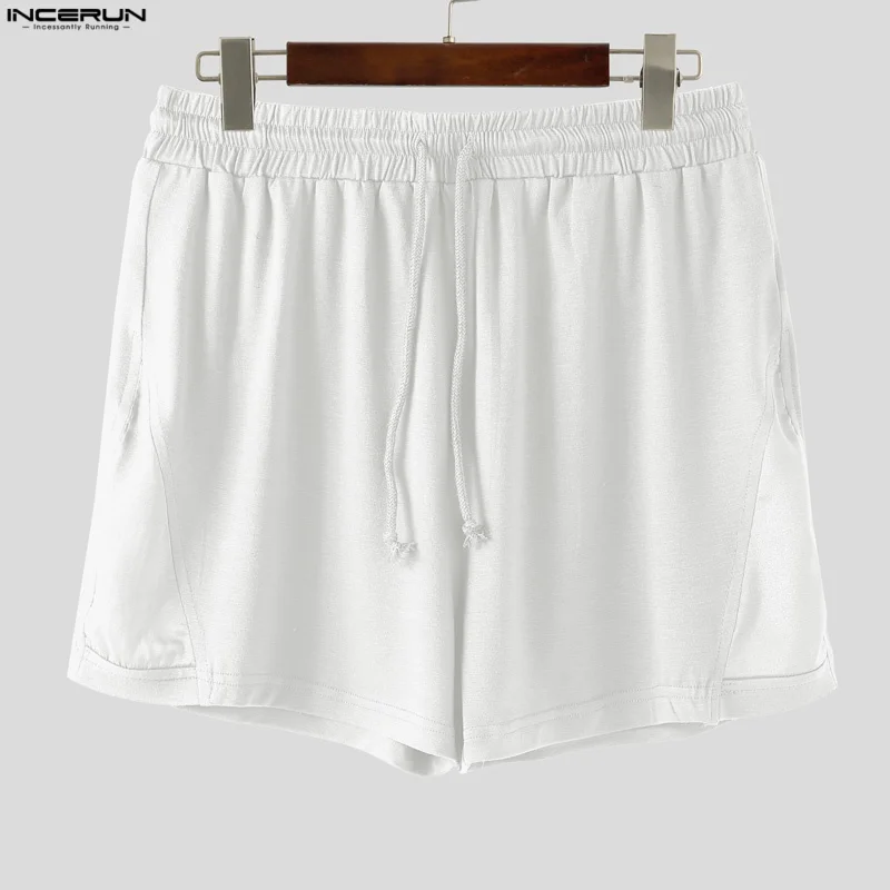 

INCERUN мужские шорты сетчатые лоскутные джоггеры на шнурке летние мужские штаны уличная одежда сексуальные прозрачные повседневные мужские шорты S-5XL