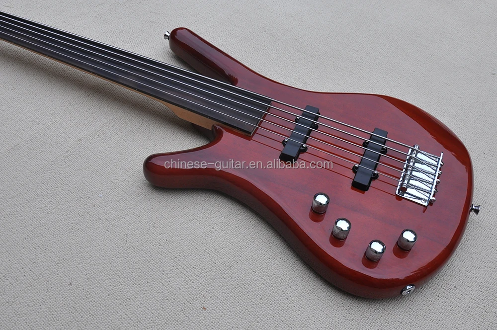 Flyoung 5 Strings Electric Bass Guitar Factory High QUality Bass Guitars Left Handed Fretless Bass