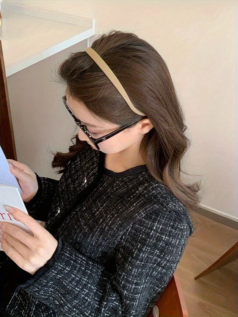 Minimalistisches, mattes Stirnband, U-förmiges Anti-Rutsch-Stirnband, geeignet für Frauen, modisches, vollständig abgestimmtes Haar-Accessoire – Detail 8