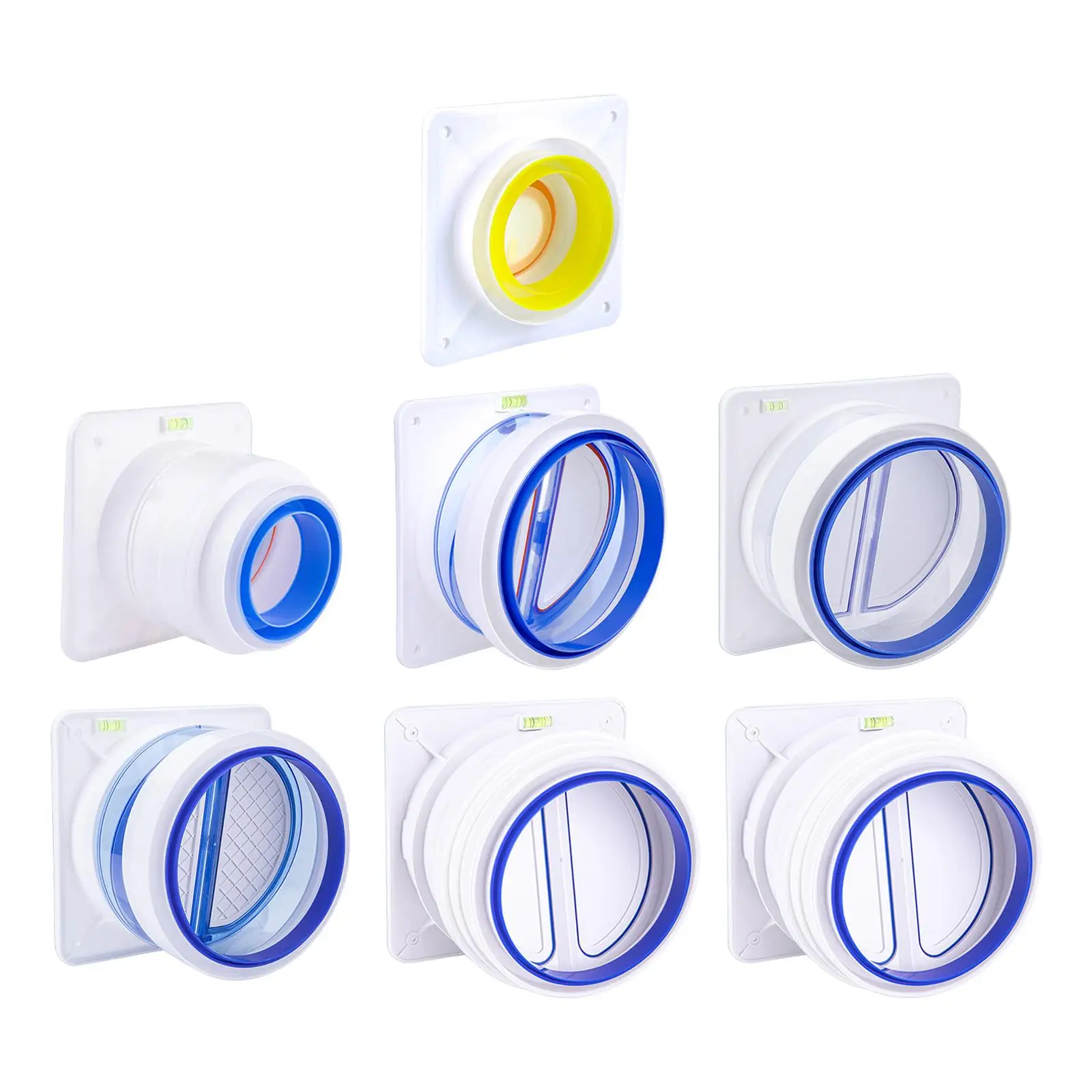 Duct Adaptor Wall Shutter Odor Resistant with Flange Duct Draft Blockers Flue Check Valve for Kitchen Exhaust Fans Range Hoods
