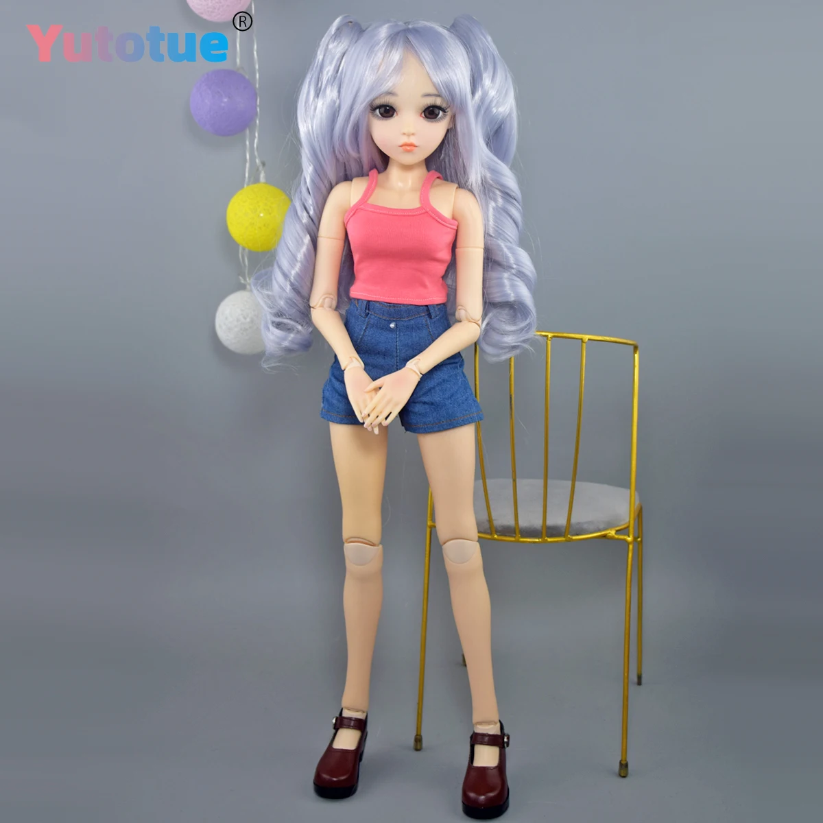 YUTOTUE 60cm Height Girl Doll Fashion Clothes Shoes Wig Set 1/3 BJD Doll Toy Kids Gift Lifelike