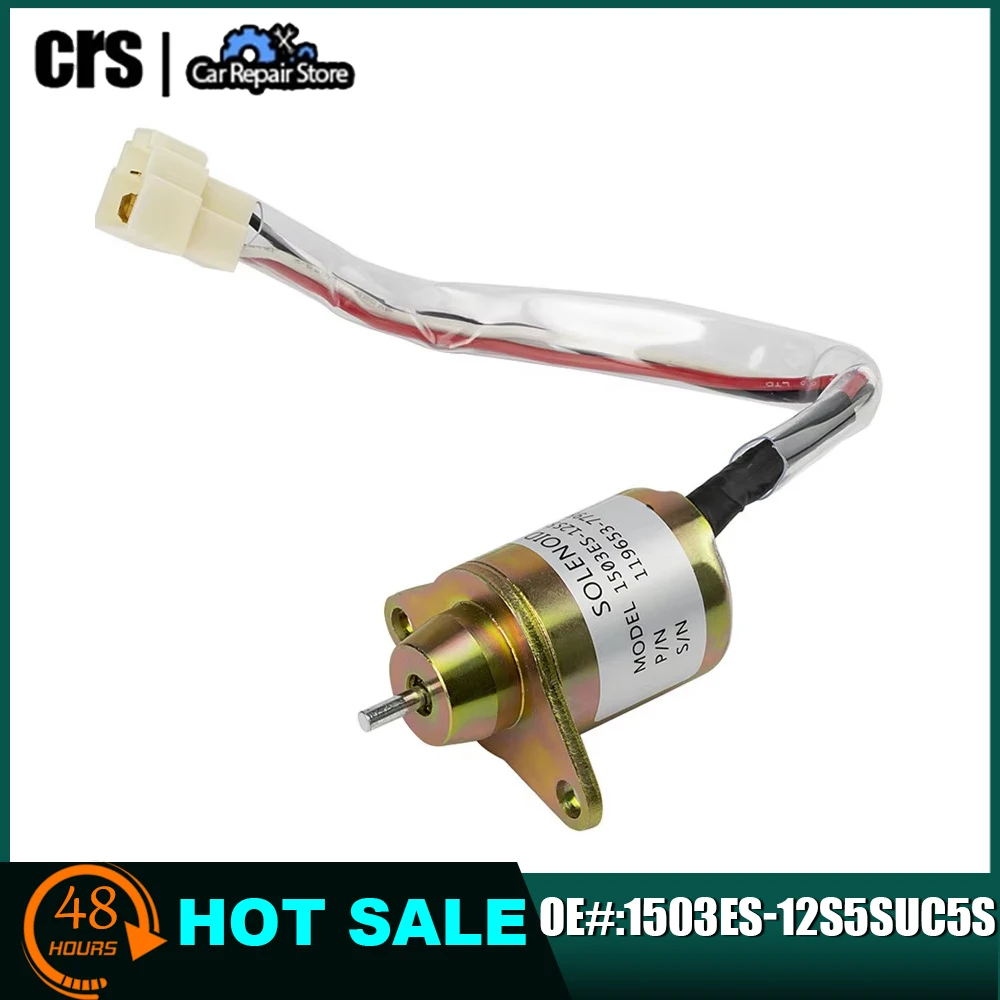 1503ES-12S5SUC5S SA4569T 119653-77950 1759460014 Válvula solenóide de desligamento de combustível 12V para trator Yanmar R55-7 R60-7 John Deere