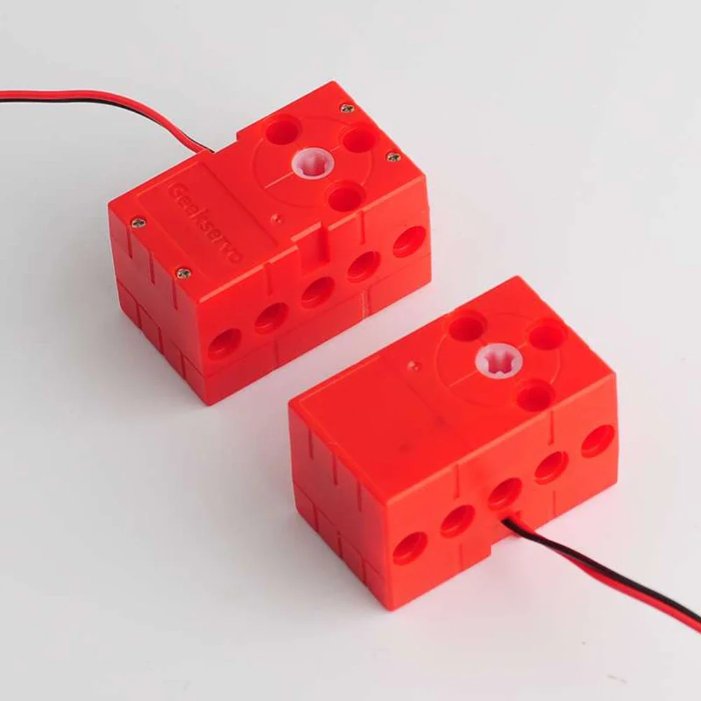 1/2/4PCS 0.7kg Geek servo 360 Degree Continuous Rotation Motor fast motor double shaft large torque red compatible with legoeds