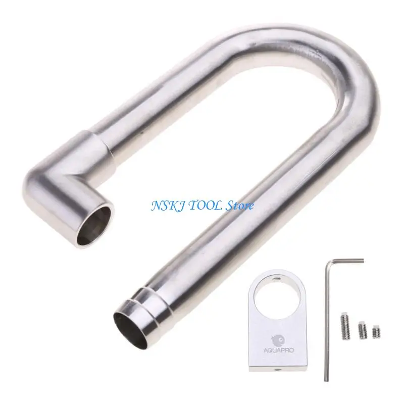 L8RC StainlessSteel FishTanks Water Inlet Outlet Pipe Maintenance Filtration Tool