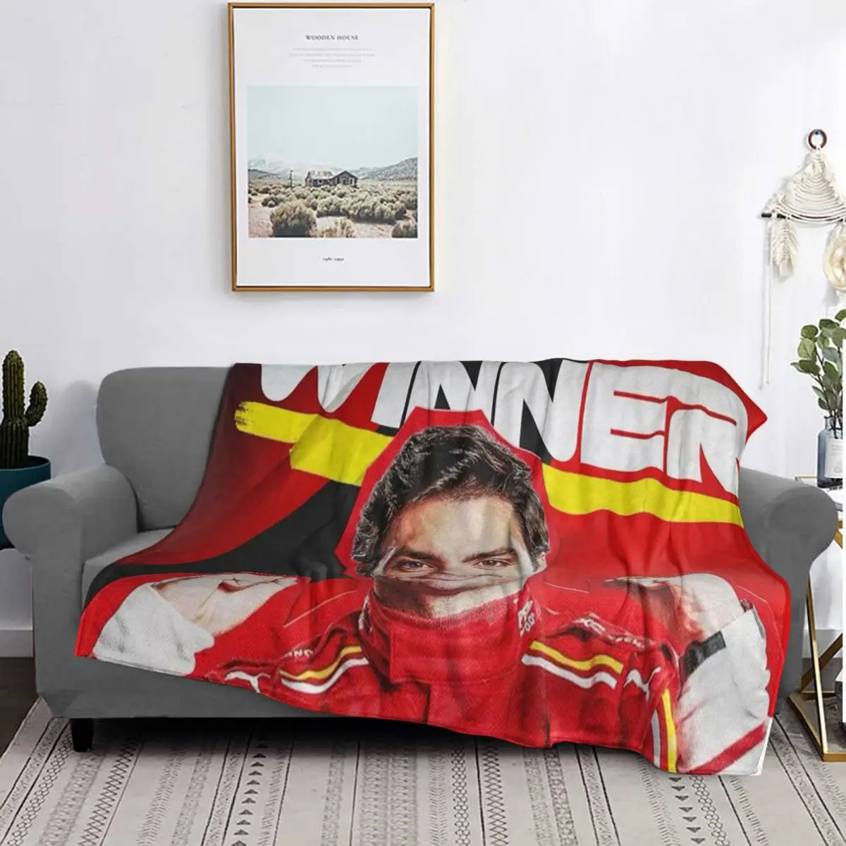 Carlos Sainz Eras Tour 2025 Blankets Soft Warm Flannel Throw Blanket Bedspread for Bed Living room Picnic Travel Home Sofa