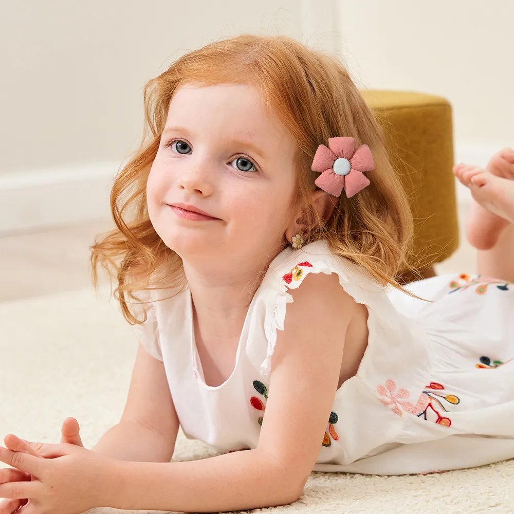 10 stücke Mädchen Zufällige Farbe Cartoon Blumen Haar Clips Für Kinder kinder Sicherheit Haarnadeln Headwear Nette Geschenke Haar Zubehör