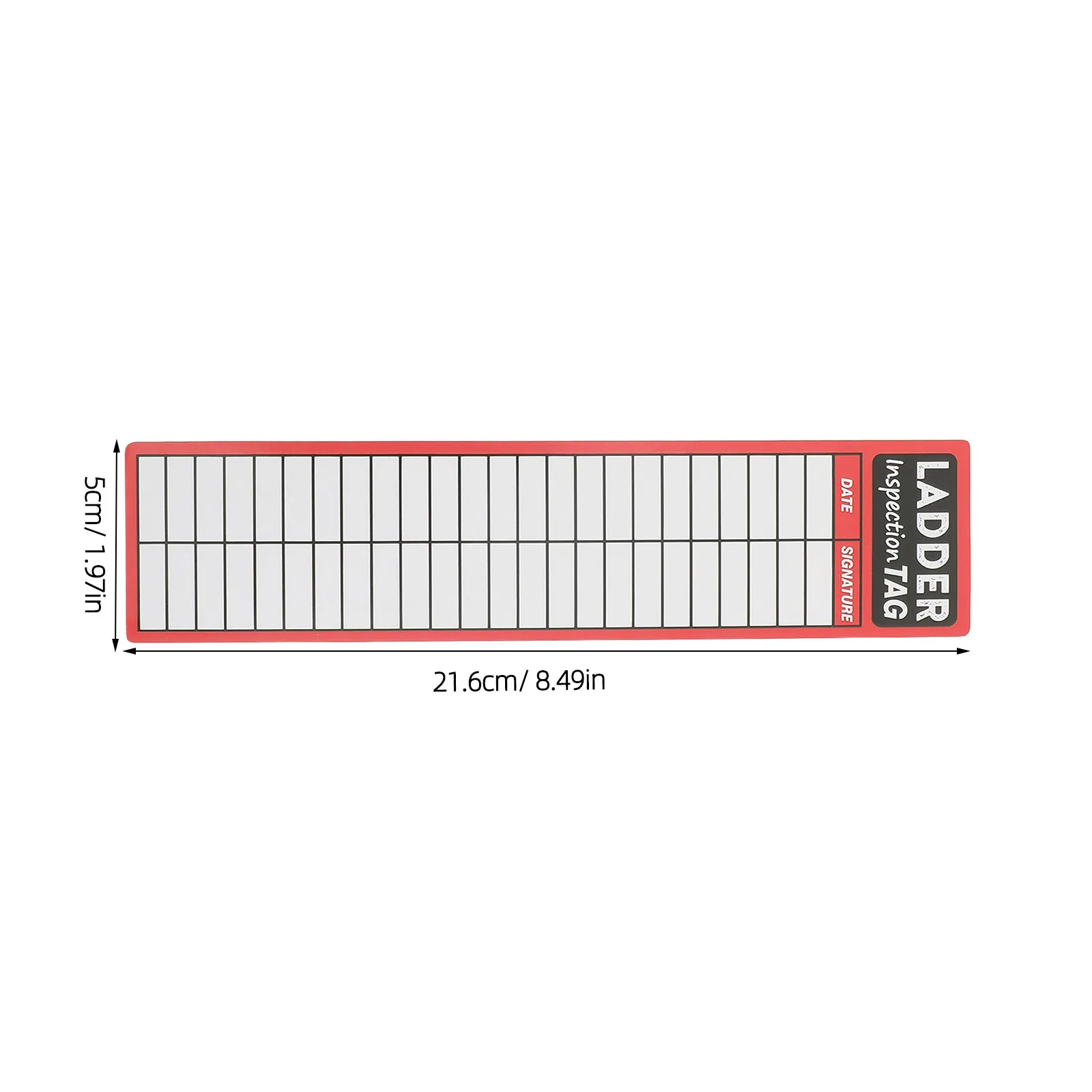 50Pcs Ladder Inspection Stickers Bright Red Waterproof Vinyl Safety Labels for Scaffold Ladder Compliance Tag Accident